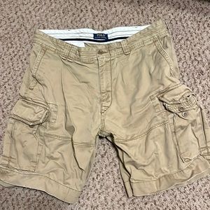 Mens cargo polo shorts